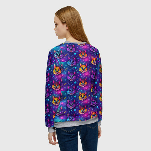 Женский свитшот Furry anime face / 3D-Меланж – фото 4
