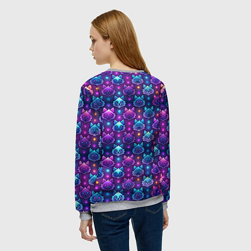 Женский свитшот Фурри мордочки лисица / 3D-Меланж – фото 4