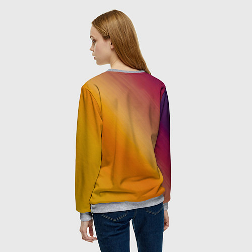 Женский свитшот Абстракция солнечный луч / 3D-Меланж – фото 4