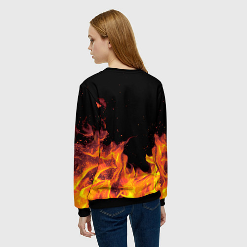 Женский свитшот Елена - имя в огне / 3D-Черный – фото 4
