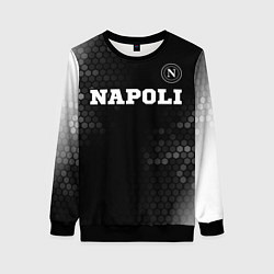 Свитшот женский Napoli sport на темном фоне посередине, цвет: 3D-черный