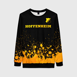 Свитшот женский Hoffenheim - gold gradient посередине, цвет: 3D-черный