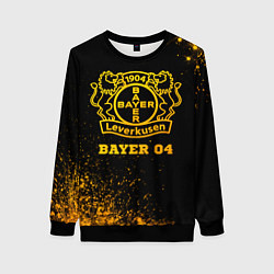 Свитшот женский Bayer 04 - gold gradient, цвет: 3D-черный