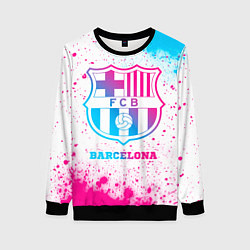 Свитшот женский Barcelona neon gradient style, цвет: 3D-черный