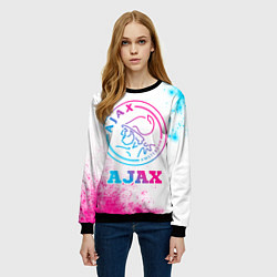 Свитшот женский Ajax neon gradient style, цвет: 3D-черный — фото 2