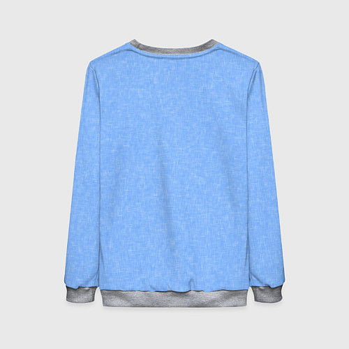 Женский свитшот Текстурированный небесный голубой однотонный / 3D-Меланж – фото 2