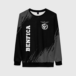 Свитшот женский Benfica sport на темном фоне вертикально, цвет: 3D-черный