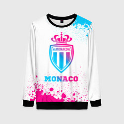 Свитшот женский Monaco neon gradient style, цвет: 3D-черный