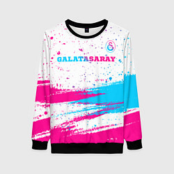Женский свитшот Galatasaray neon gradient style посередине