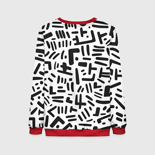 Женский свитшот Паттерн линиями / 3D-Красный – фото 2