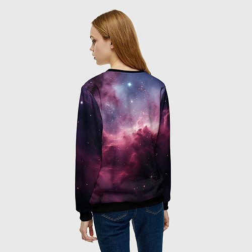 Женский свитшот Абстрактный космос фантастика / 3D-Черный – фото 4