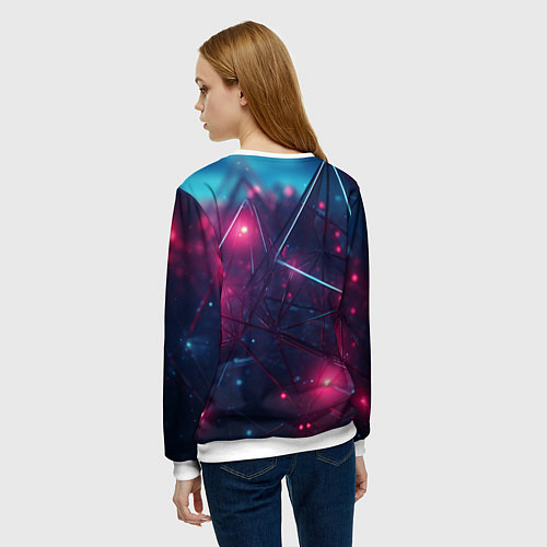 Женский свитшот Конструкция с ярким свечением / 3D-Белый – фото 4