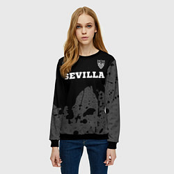 Свитшот женский Sevilla sport на темном фоне посередине, цвет: 3D-черный — фото 2