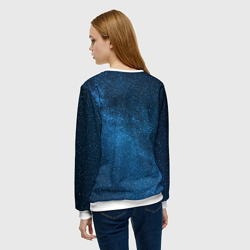 Женский свитшот Космическая вселенная млечный путь / 3D-Белый – фото 4
