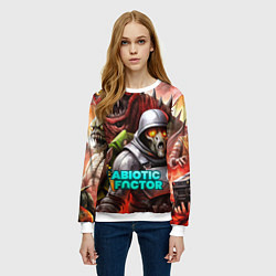 Свитшот женский Abiotic Factor и разные монстры, цвет: 3D-белый — фото 2