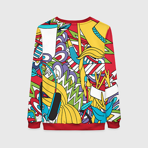 Женский свитшот Летние мотивы / 3D-Красный – фото 2