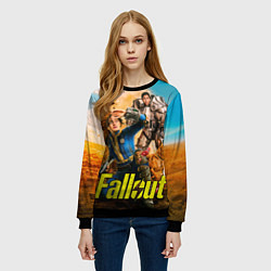 Свитшот женский Fallout all, цвет: 3D-черный — фото 2