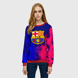 Свитшот женский Barcelona fc club gradient, цвет: 3D-красный — фото 2