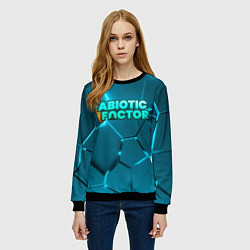 Свитшот женский Abiotic Factor logo neon, цвет: 3D-черный — фото 2