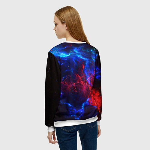 Женский свитшот Helldivers: Space Logo / 3D-Белый – фото 4