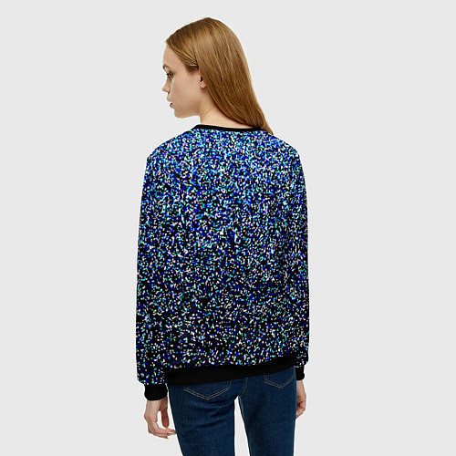 Женский свитшот Шум пикселей / 3D-Черный – фото 4