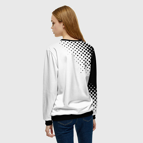 Женский свитшот Герб РФ спорт абстракция / 3D-Черный – фото 4