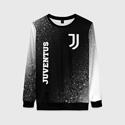 Свитшот женский Juventus sport на темном фоне вертикально, цвет: 3D-черный