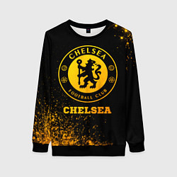 Свитшот женский Chelsea - gold gradient, цвет: 3D-черный