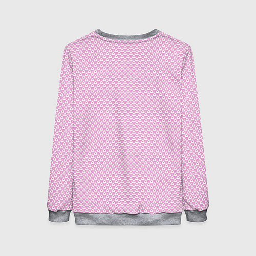 Женский свитшот Светлый розовый паттерн треугольнички / 3D-Меланж – фото 2