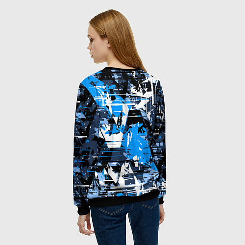 Женский свитшот Extreme glitch / 3D-Черный – фото 4