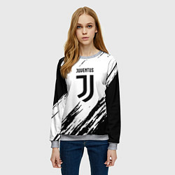 Свитшот женский Juventus краски, цвет: 3D-меланж — фото 2