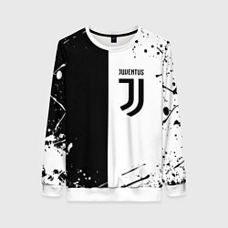 Свитшот женский Juventus краски текстура спорт, цвет: 3D-белый