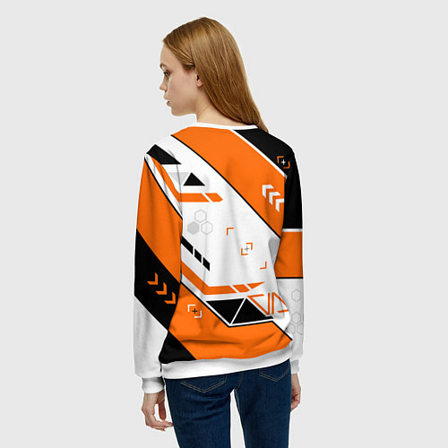 Женский свитшот Asiimov AWP skin / 3D-Белый – фото 4