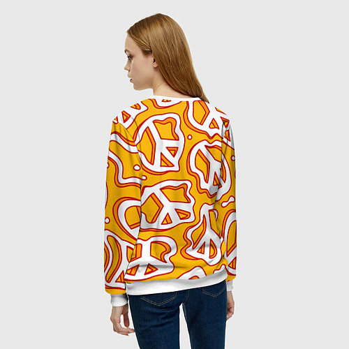 Женский свитшот Pattern peace / 3D-Белый – фото 4