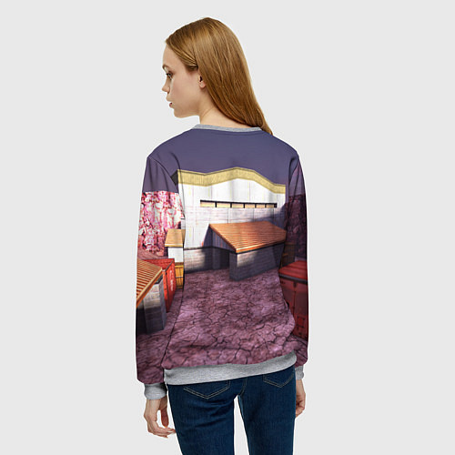 Женский свитшот Counter Strike 1 6 de nuke / 3D-Меланж – фото 4