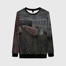 Свитшот женский Counter Strike 1 6 de train, цвет: 3D-черный