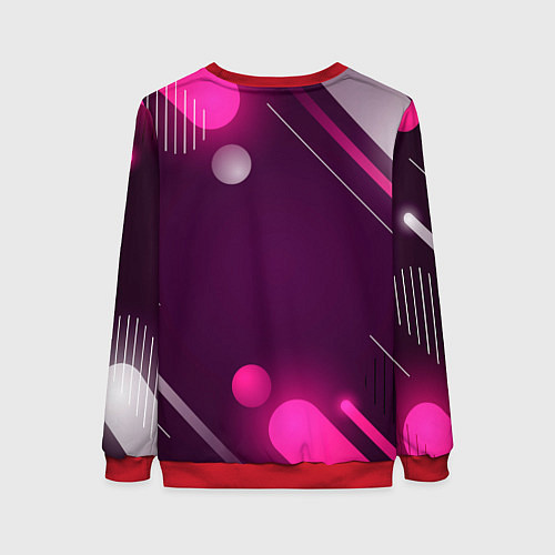 Женский свитшот Стильная сова в одежде / 3D-Красный – фото 2