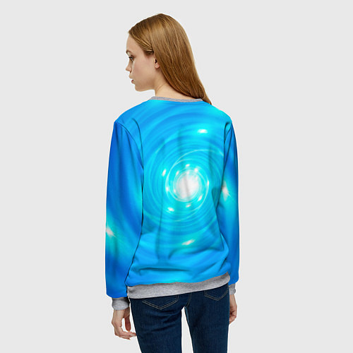 Женский свитшот Сова в одежде на стиле / 3D-Меланж – фото 4