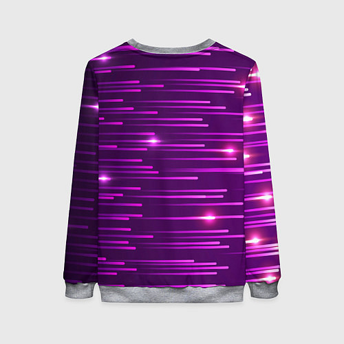 Женский свитшот Светящиеся неоновые лучи / 3D-Меланж – фото 2