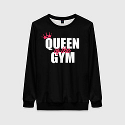 Свитшот женский Queen of the gym - crown, цвет: 3D-черный