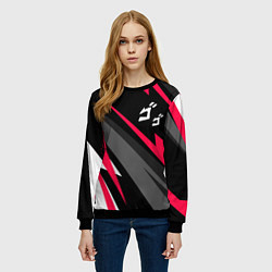 Свитшот женский JoJo Bizarre Adventure electro lines, цвет: 3D-черный — фото 2