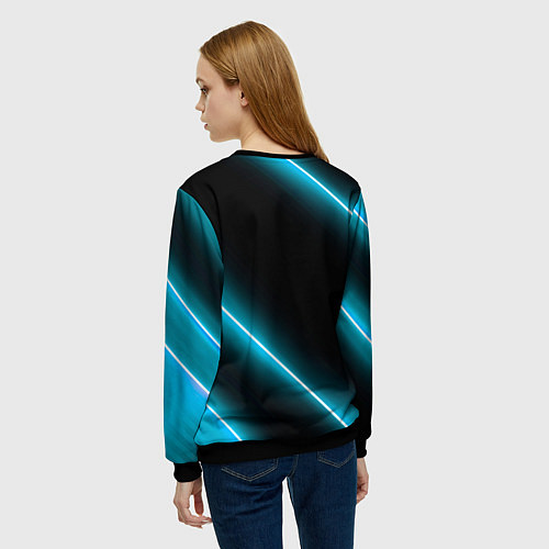 Женский свитшот Goblin Slayer неоновые лампы / 3D-Черный – фото 4
