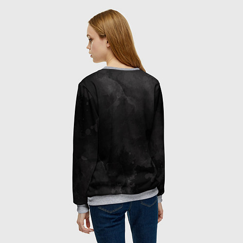 Женский свитшот Человек идет по ночному городу / 3D-Меланж – фото 4