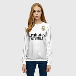 Свитшот женский ФК Реал Мадрид форма 24-25 домашняя, цвет: 3D-белый — фото 2
