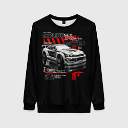 Свитшот женский Skyline gtr34, цвет: 3D-черный