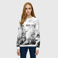 Свитшот женский AC Milan white graphite, цвет: 3D-белый — фото 2