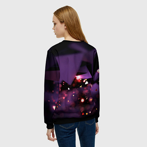 Женский свитшот Milfa logo / 3D-Черный – фото 4