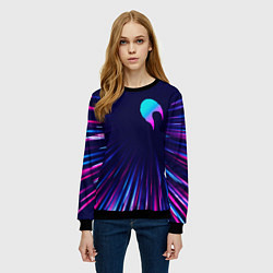 Свитшот женский Date A Live neon blast lines, цвет: 3D-черный — фото 2