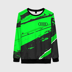 Свитшот женский Audi sport green, цвет: 3D-черный