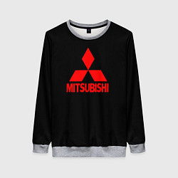 Свитшот женский Mitsubishi red logo, цвет: 3D-меланж